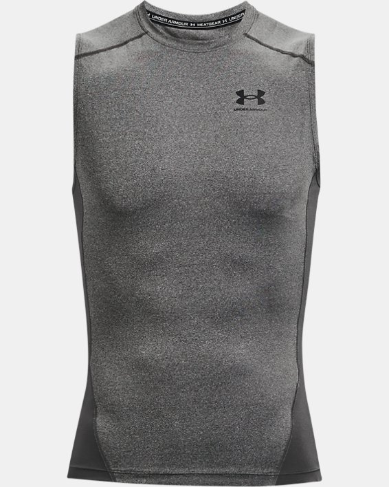Men's HeatGear® Sleeveless in Gray image number 4